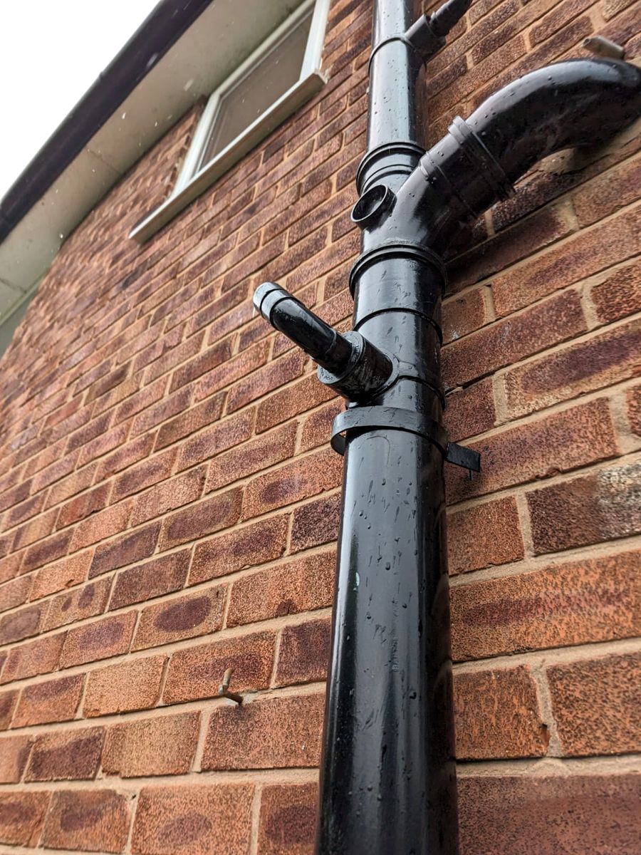 New PVC soil stack and branch fitted